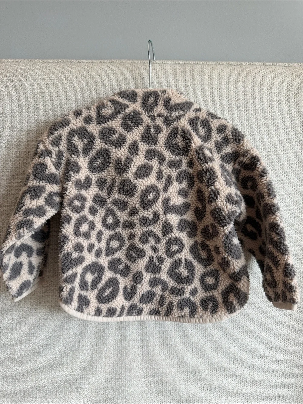Carter's Plush Leopard Pullover - Beige and Gray